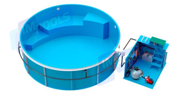 Басейн поліпропіленовий (чаша діагональ) 5х3х1,5м