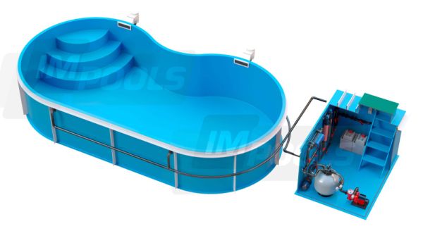 Басейн поліпропіленовий (чаша діагональ) 4