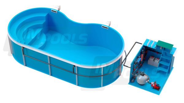 Басейн поліпропіленовий (чаша діагональ) 2